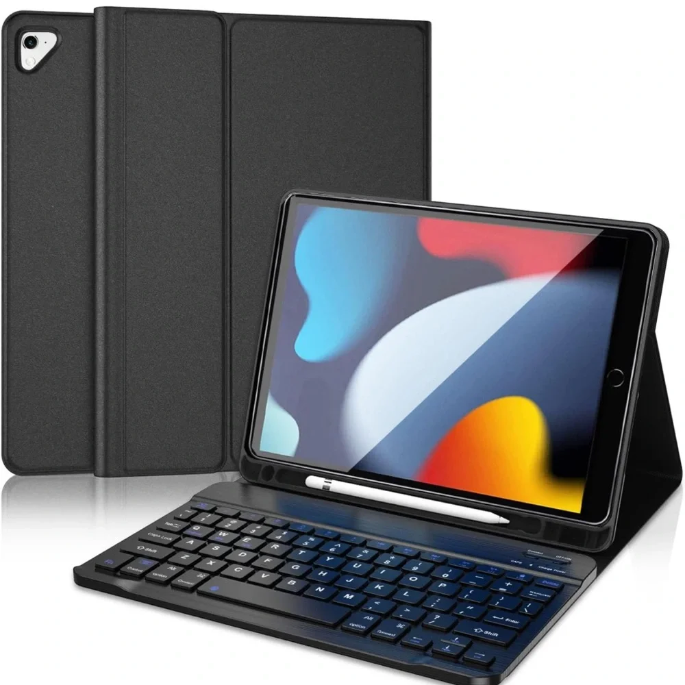 iPad Case 10.2 with Keyboard - iPad 9th Generation Case with Keyboard 2021, Buil